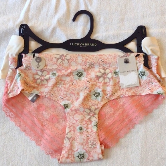 Lucky Brand Other - NWT Lucky Brand medium pink white lace panties